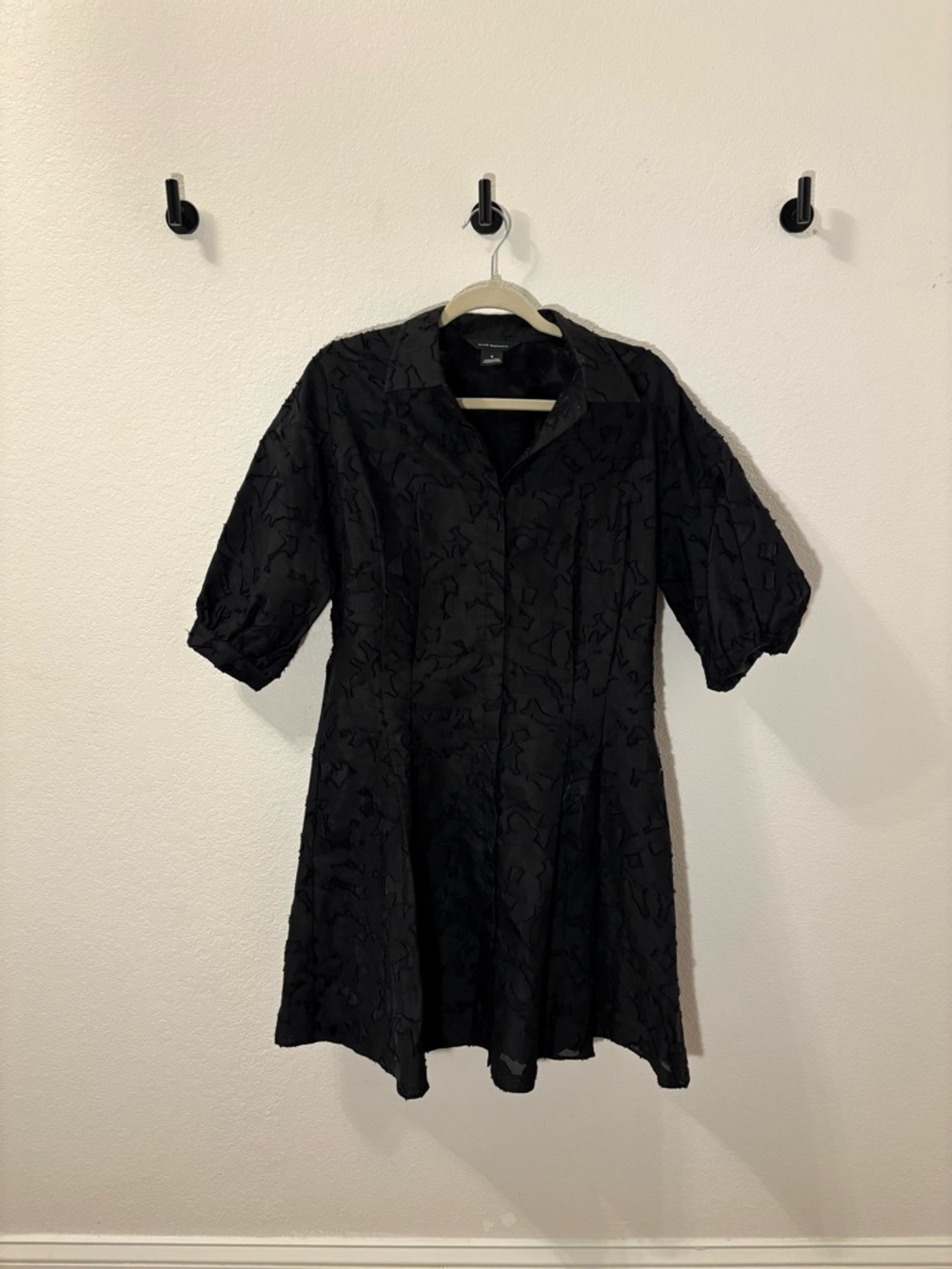 Club Monaco Patterned Sculptural Sleeve Dress - Picture 2 of 6